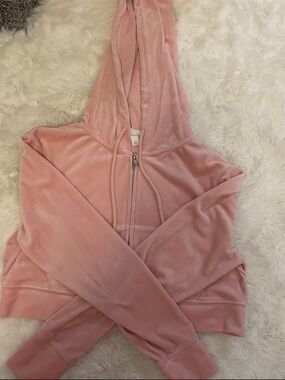 colsie velvet zip up